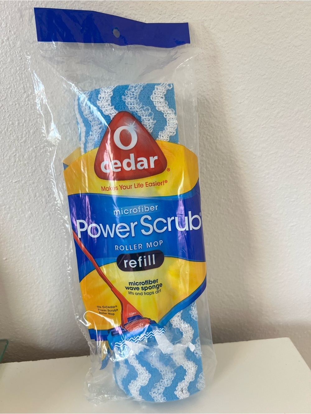 NEW O-Cedar Power Scrub Replacement Roller Microfiber Mop Head Refill